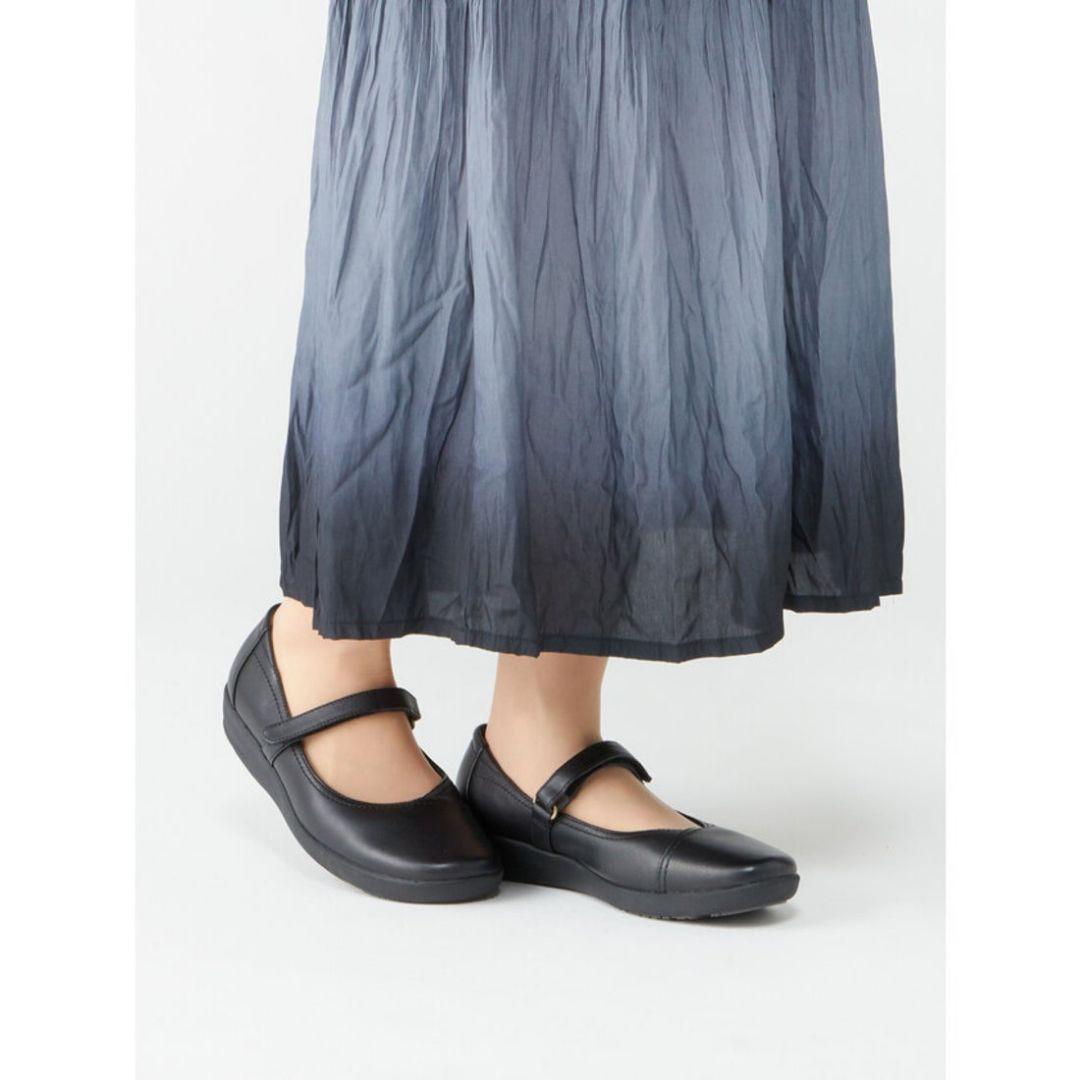 ペダラ 23.0 幅広黒パンプス 3E ASICS pedala アシックス