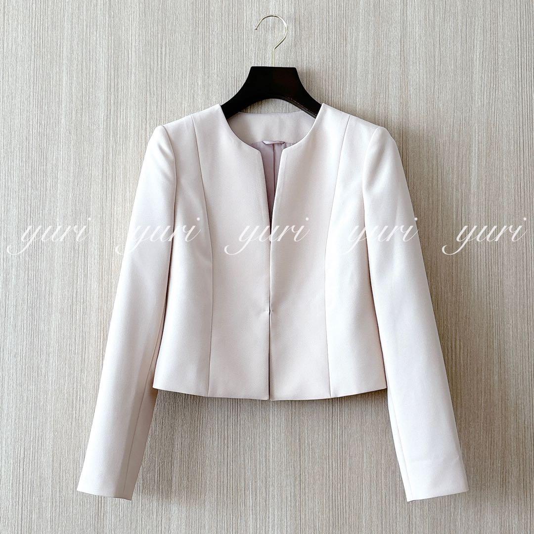 【1277】アナイ　ダブルクロスボレロジャケット　ライトベージュ　38