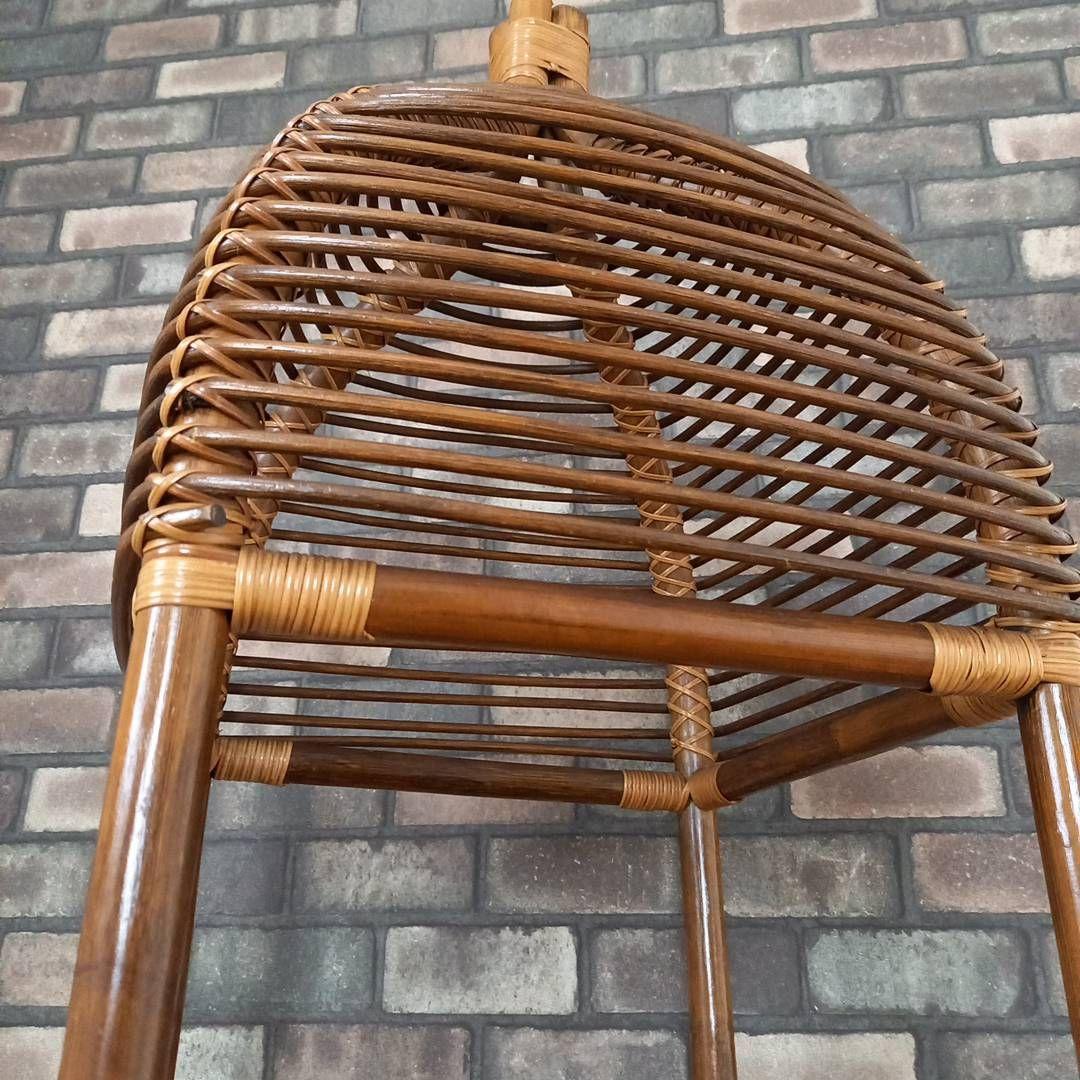 ラタンランプシェード　ラタン飾り棚　ラック　オールドラタン