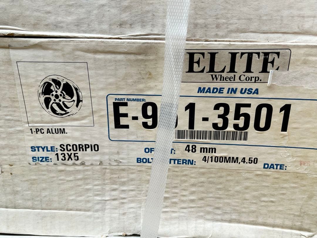 激レア!! 未開封品 エリートスコーピオン 13×5J+48 100-4H 4本
