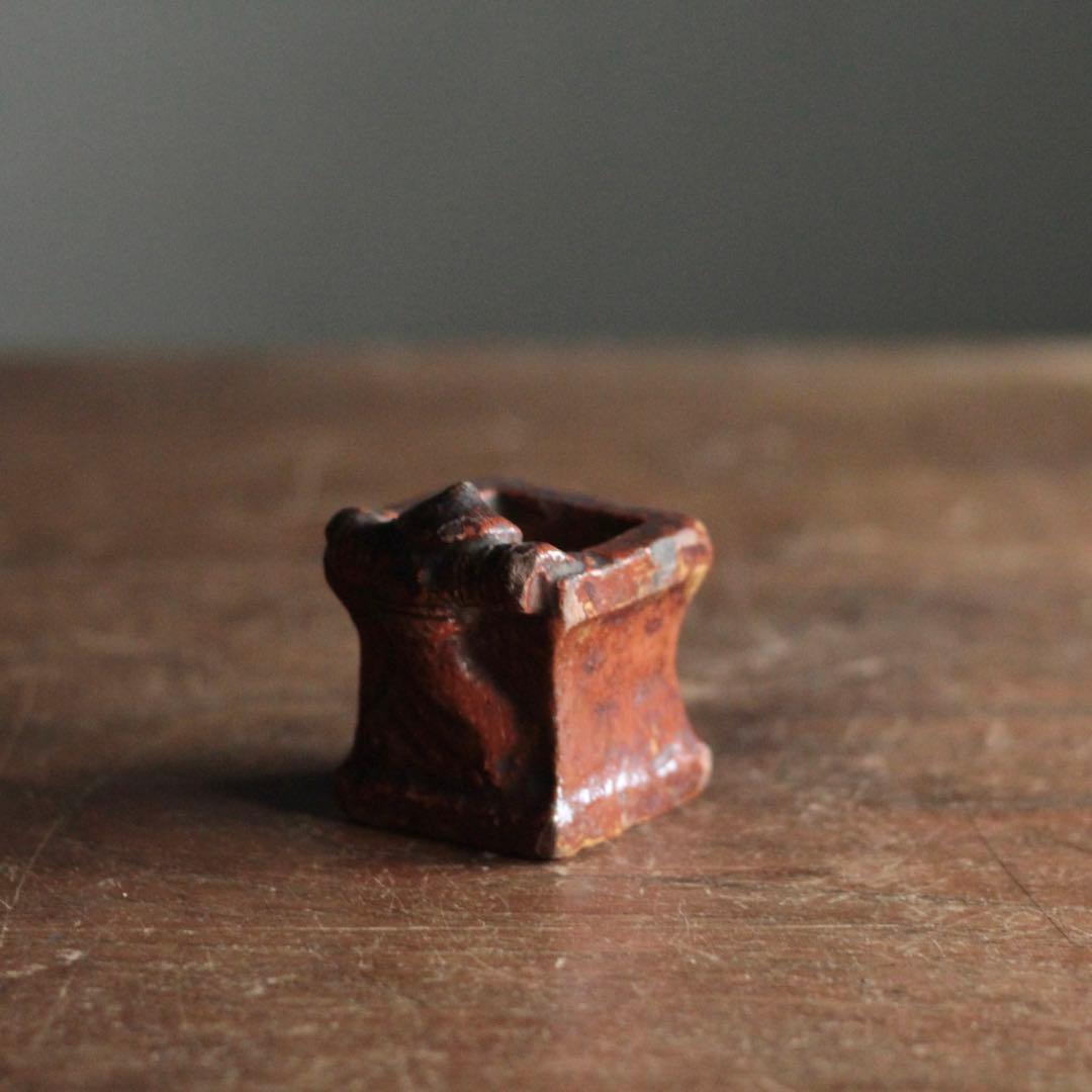 赤楽 一閑人 蓋置 茶道具 利休七種蓋置 古美術 古道具 アンティーク