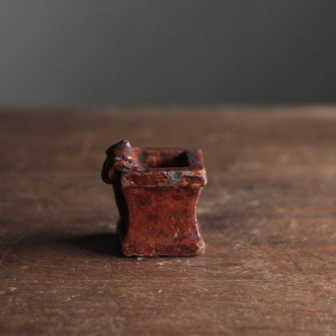 赤楽 一閑人 蓋置 茶道具 利休七種蓋置 古美術 古道具 アンティーク