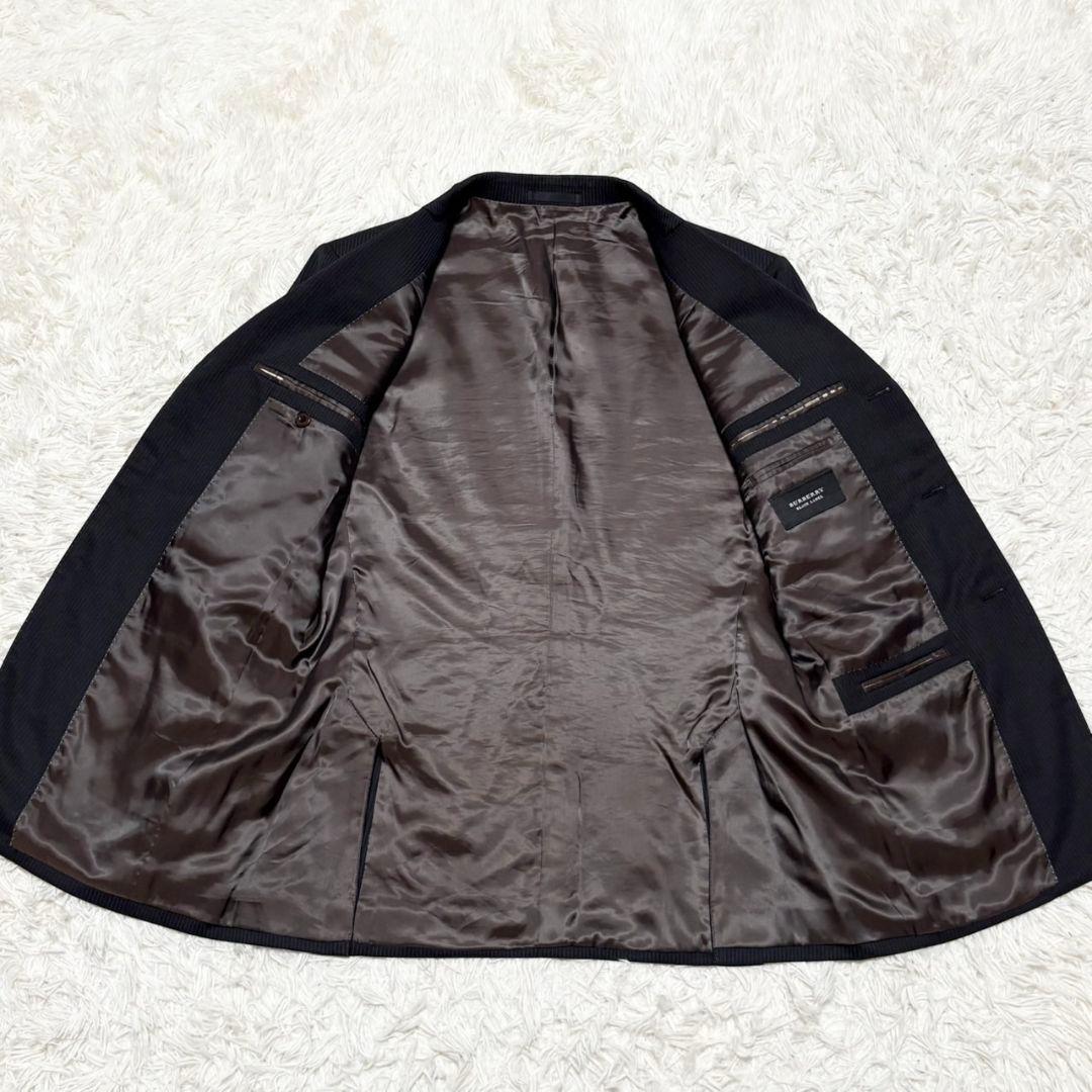 美品 バーバリー ブラック レーベル スーツ セットアップ 2B ストライプ
