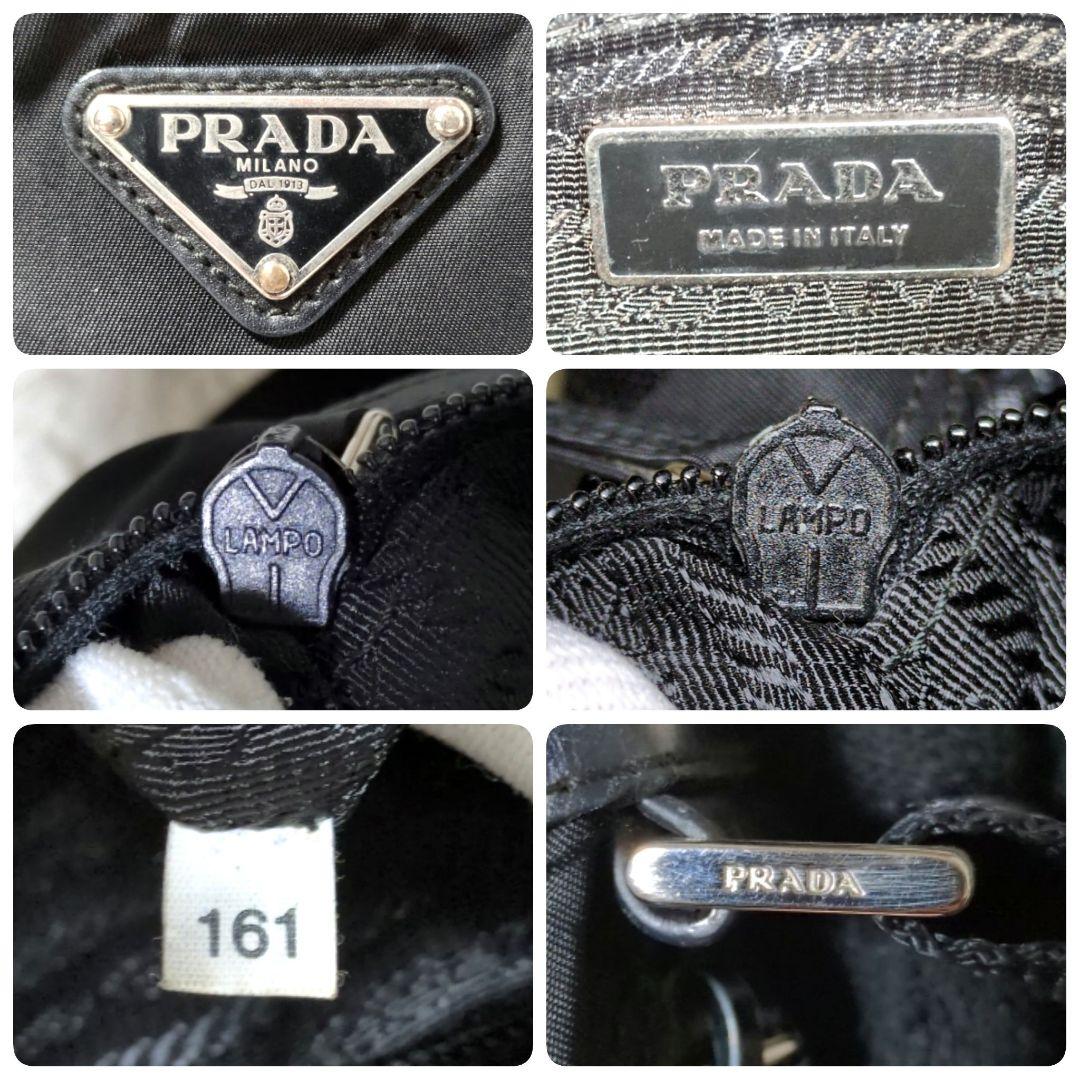 近年モデル PRADA テスートナイロン 三角プレート カメラバッグ ブラック