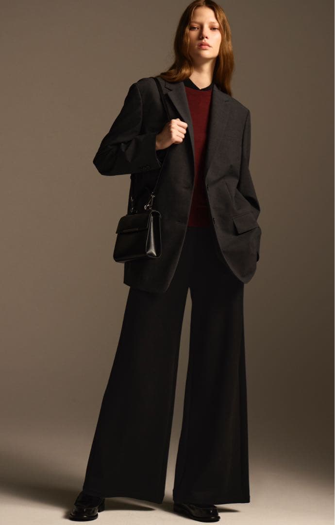 森星さん着用 Theory グレー オーバーサイズ テーラードジャケット P/S