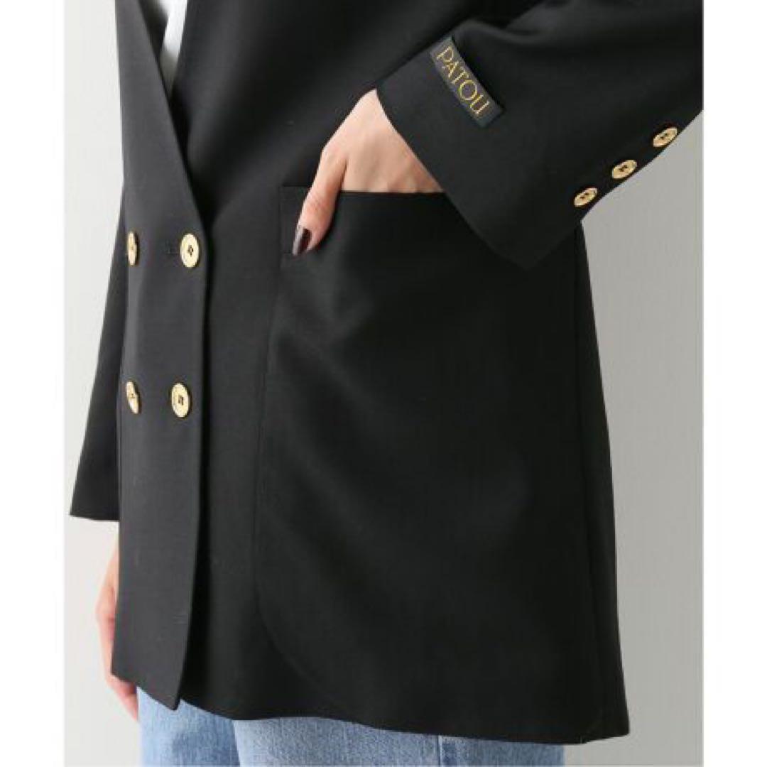PATOU 14万 テックウールノーカラーダブルブレストジャケット