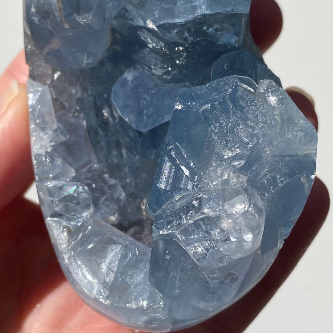 【 天然石 セレスタイト 原石　天青石　クラスター 】