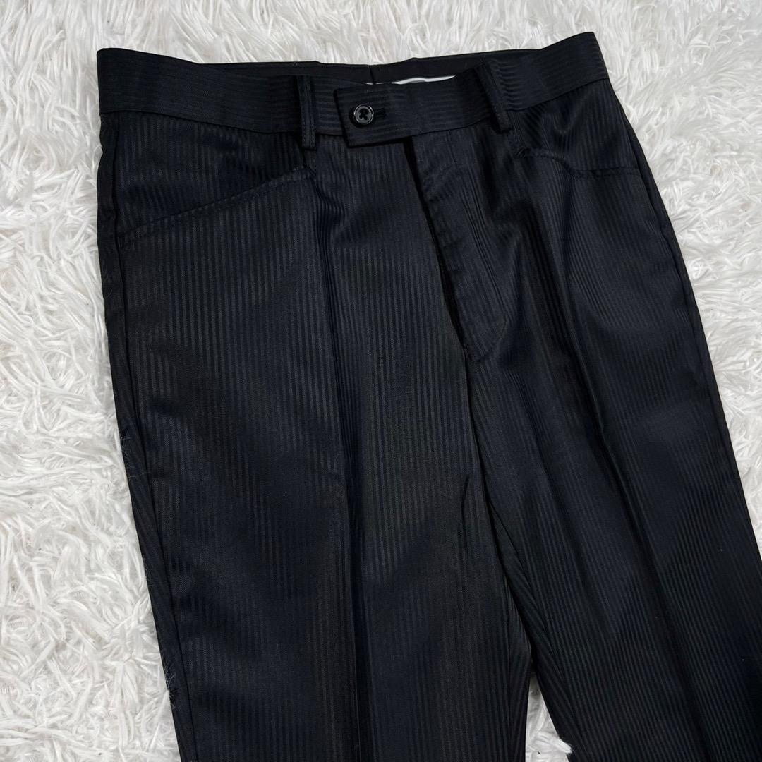 トルネードマート フレアパンツスーツ セットアップ ストライプ【L】ブラック