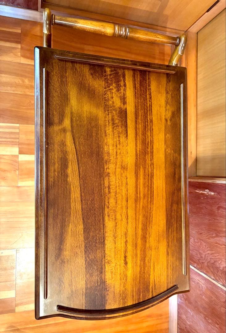 カリモク キッチンワゴン 2段 キャスター/持ち手 1995年