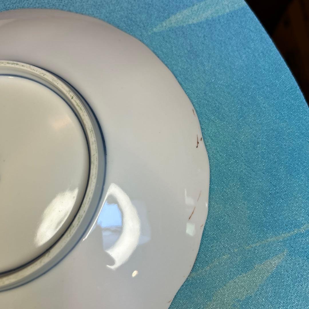 たち吉橘吉　染付花紋　輪花唐草牡丹　大皿/中皿揃え5枚/小皿揃え5枚三種セット