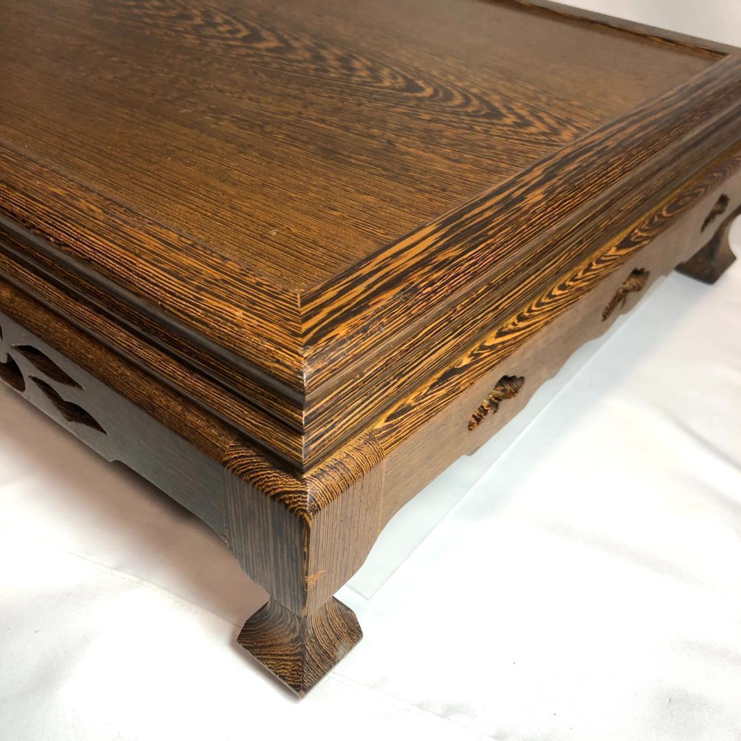 盆栽台,花台　飾り台 盆栽卓　61.5㎝、5kg 天然木アンティーク　未使用品