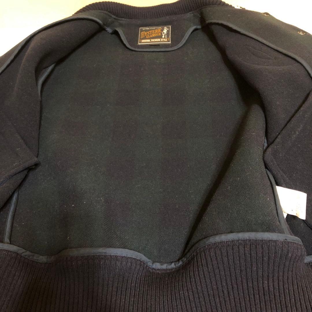 ヒステリックグラマーネイビー ホワイト スタジャン Cult 75