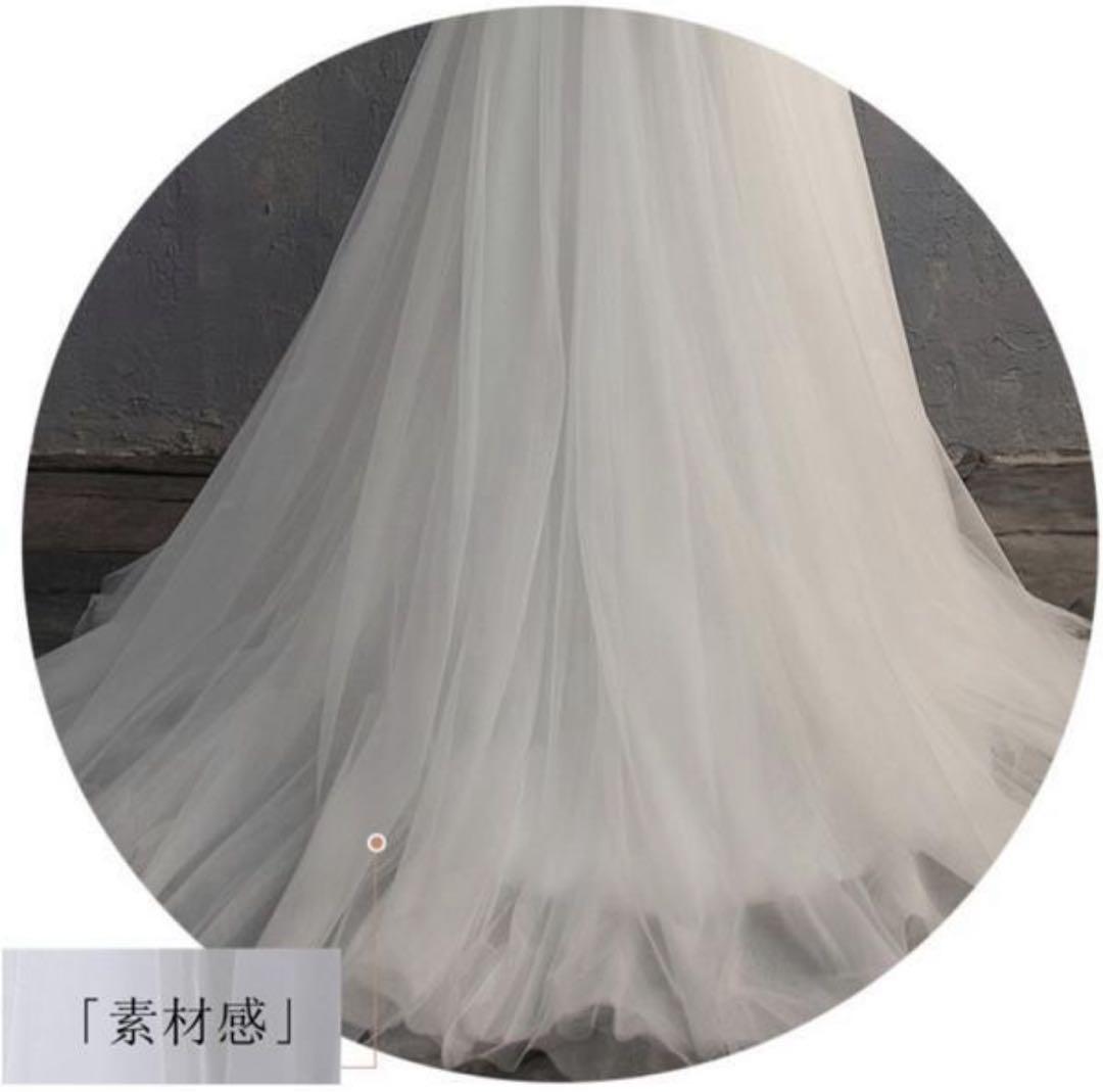 【新品未使用】ホワイト オフショルウェディングドレス(ティアラ•ジュエリー付き)