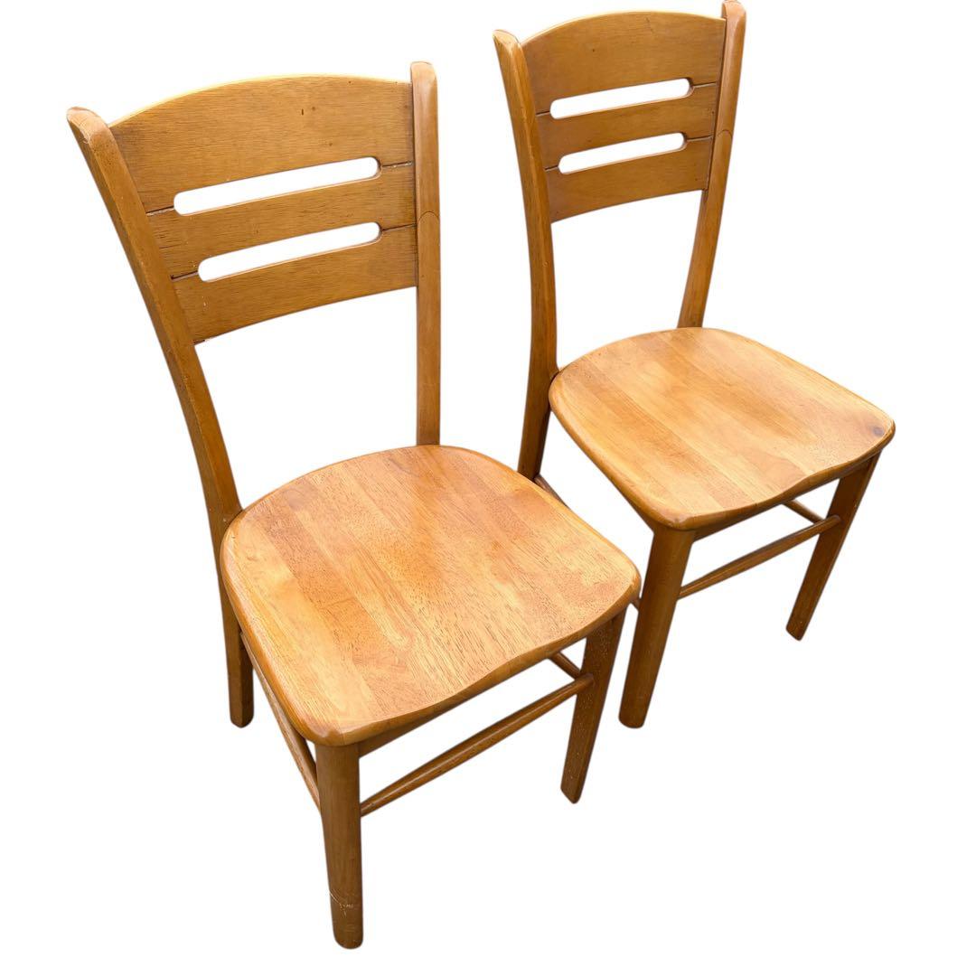 【希少】マルニ木工 ダイニングチェア 2脚セット 木製 椅子 北欧風 ナチュラル