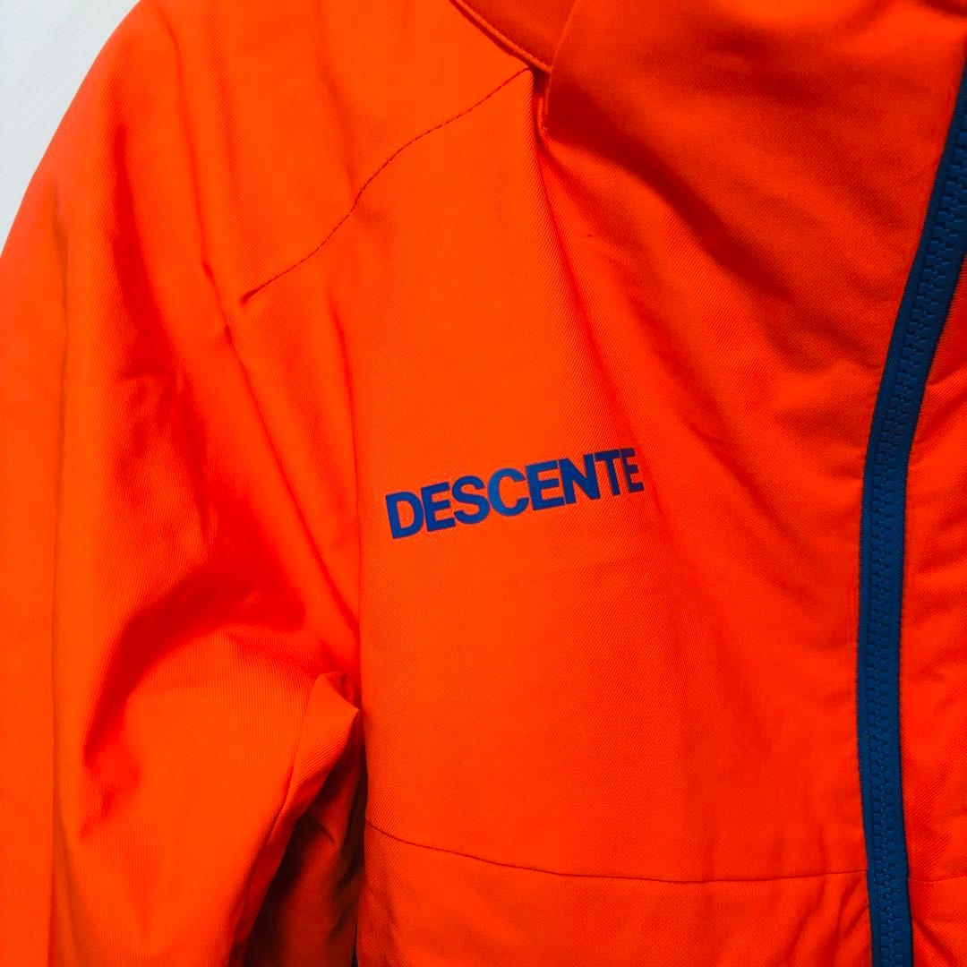 DESCENTE デサント オレンジ×ネイビー　ダウンジャケット　スキーウェアM