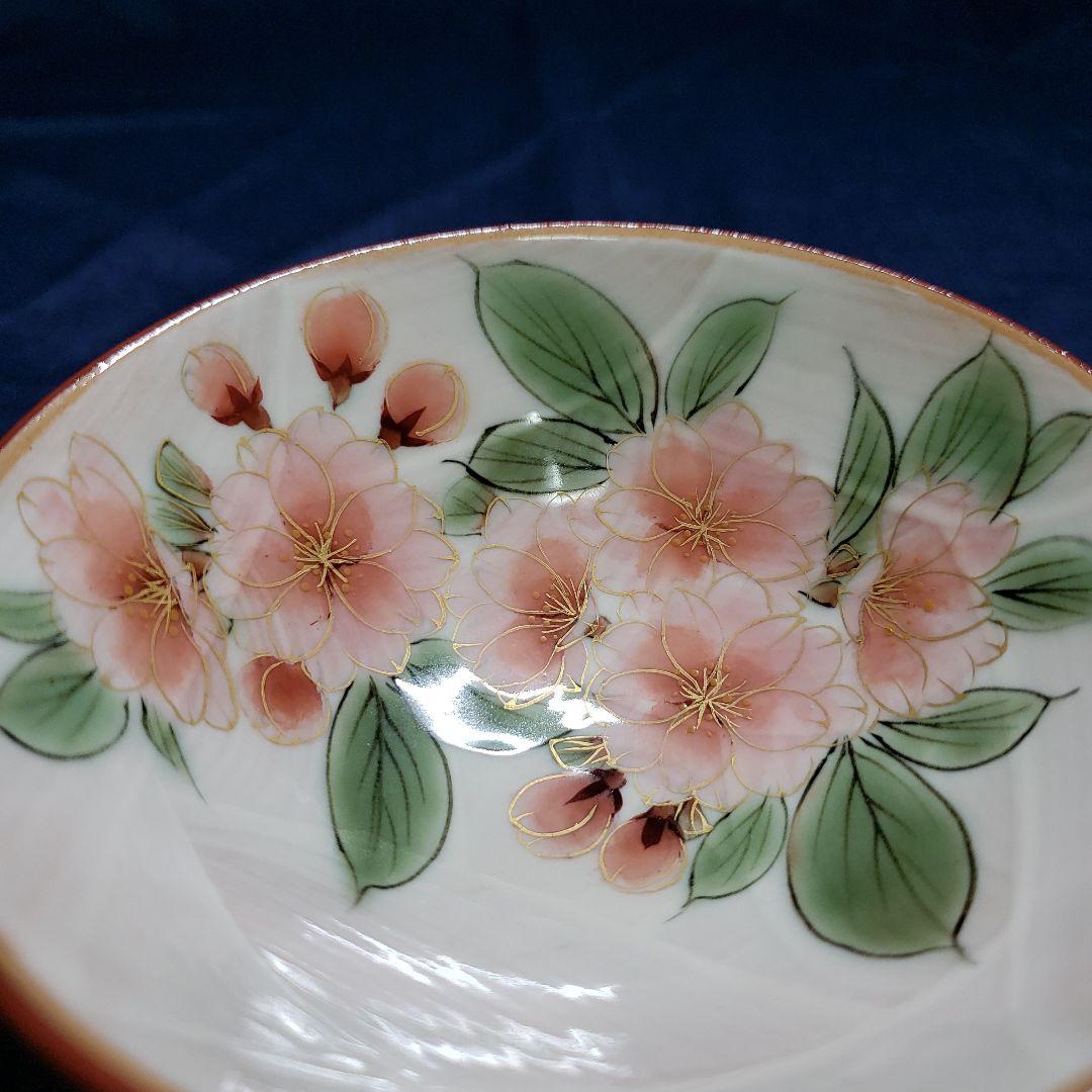 陶あん　京焼　桜　色絵付け　器