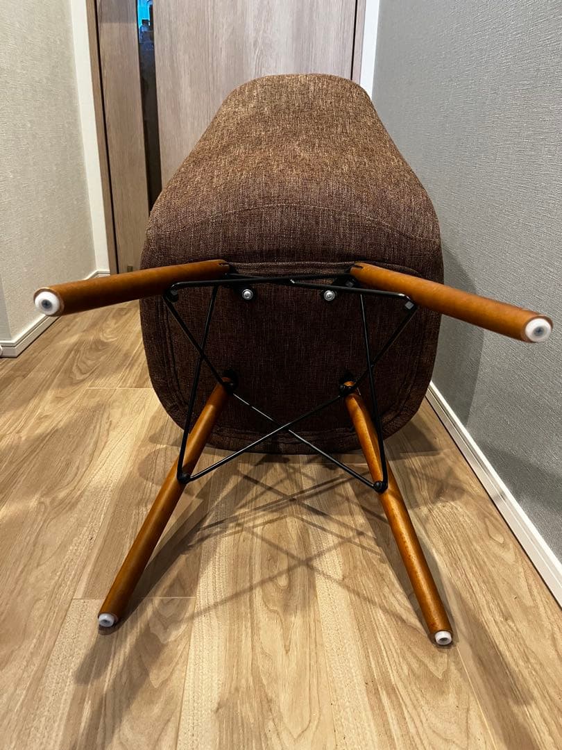 イームズチェア/ダイニングチェア/ファブリック/ブラウン