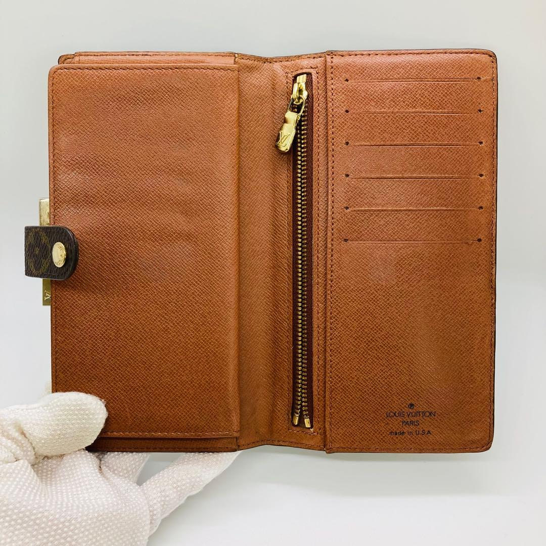 ルイヴィトン モノグラム コンチネンタル クラッチ がま口 長財布 A866