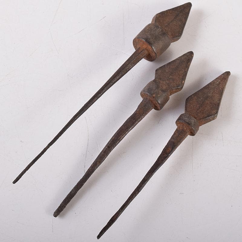 中国　古鉄　漢時代・明時代など　鏃　矢尻　10点まとめて　V　R8457