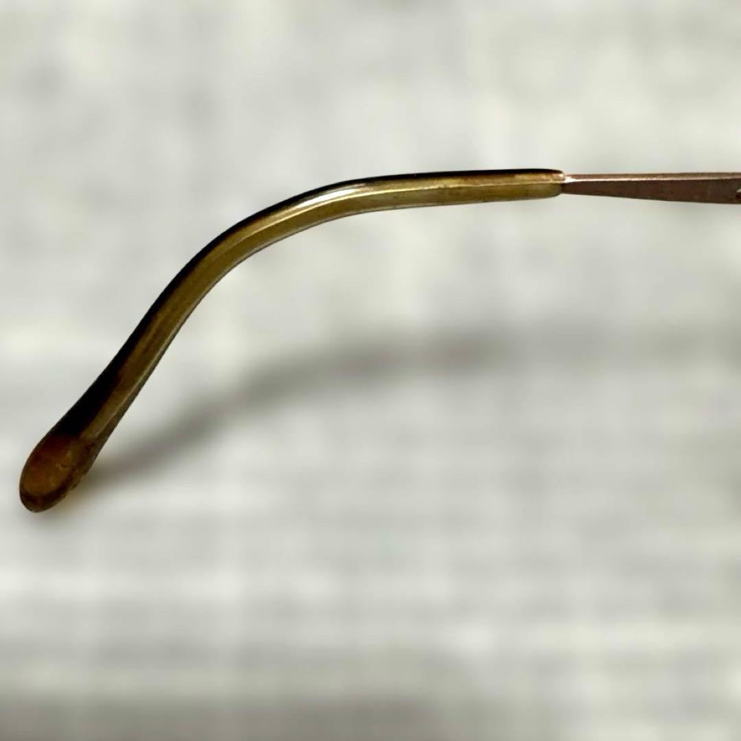 BVLGARIブルガリゴールドメタルフレームクリアレンズサングラス　レディース