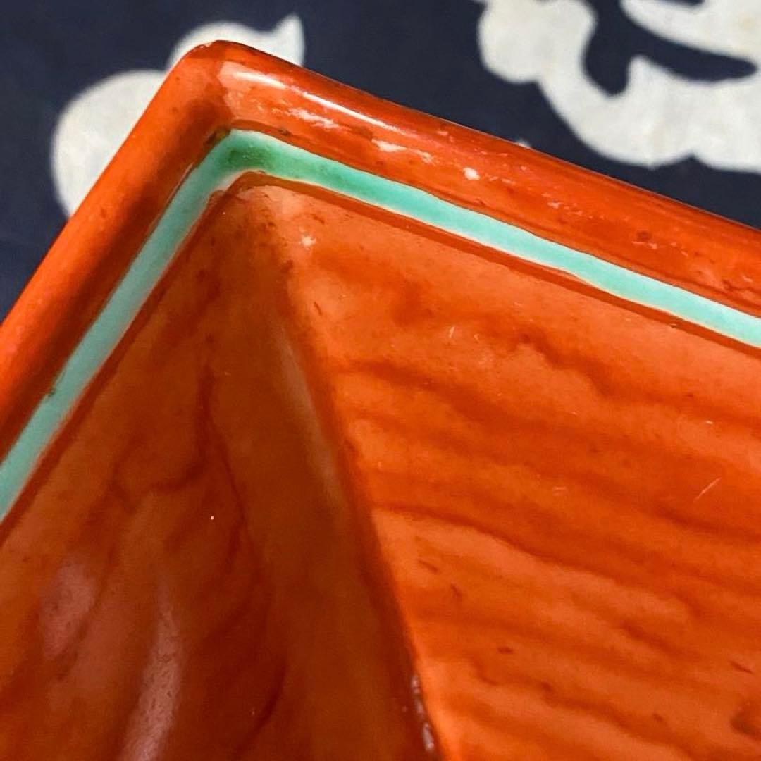 京焼　叶松谷　嘉靖意赤絵唐子画　向付　中国古玩大明嘉靖年製写し　二客組　清水焼