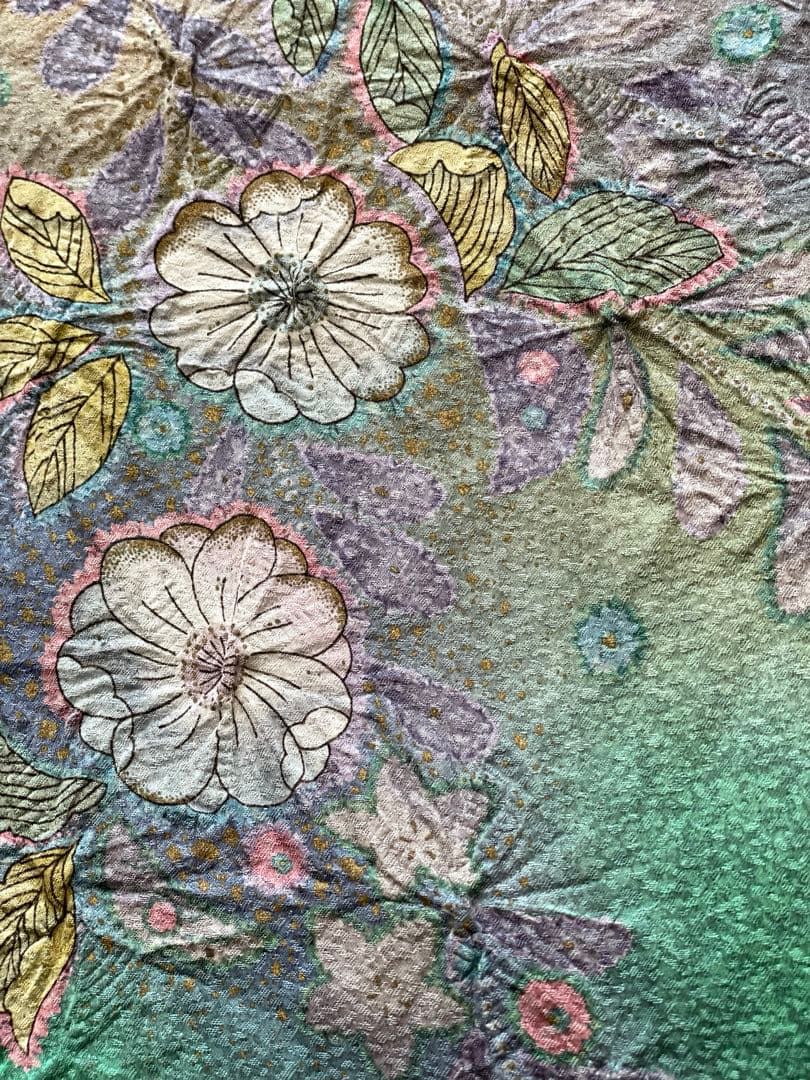 袷　訪問着　辻ヶ花/叩染　正絹　身丈163