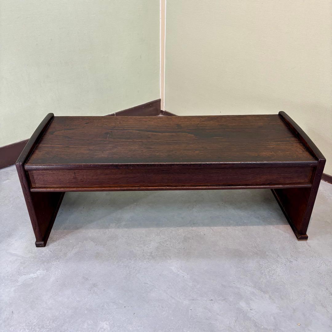 古家具　アンティーク机　ローテーブル　小引き出し３杯　和モダン　飾り台