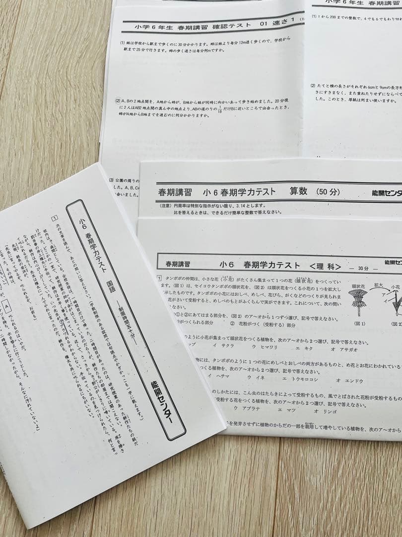 専用　能開センター　中学受験小6用学習資料一式（難関クラス）