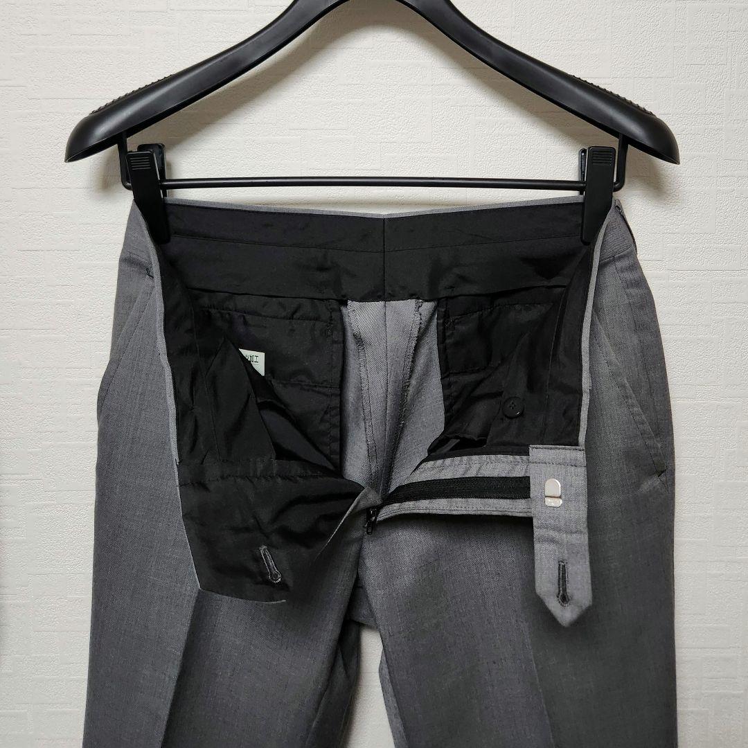 スーツセレクト　メンズ　スーツ　グレー　無地　スキニー　ウール混　美品