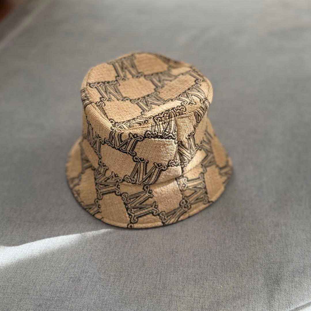 Max Mara Marat ジャカード ラフィアエフェクト バケットハット