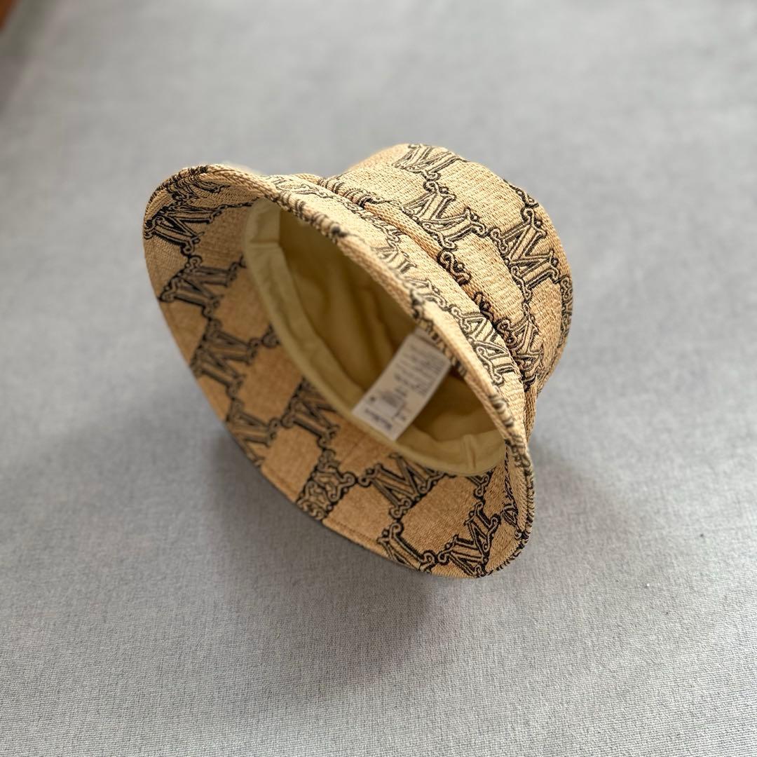 Max Mara Marat ジャカード ラフィアエフェクト バケットハット