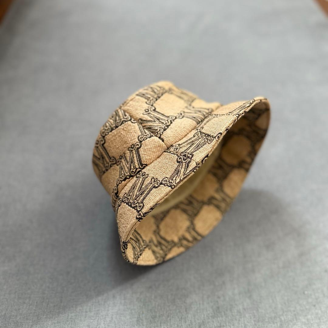 Max Mara Marat ジャカード ラフィアエフェクト バケットハット