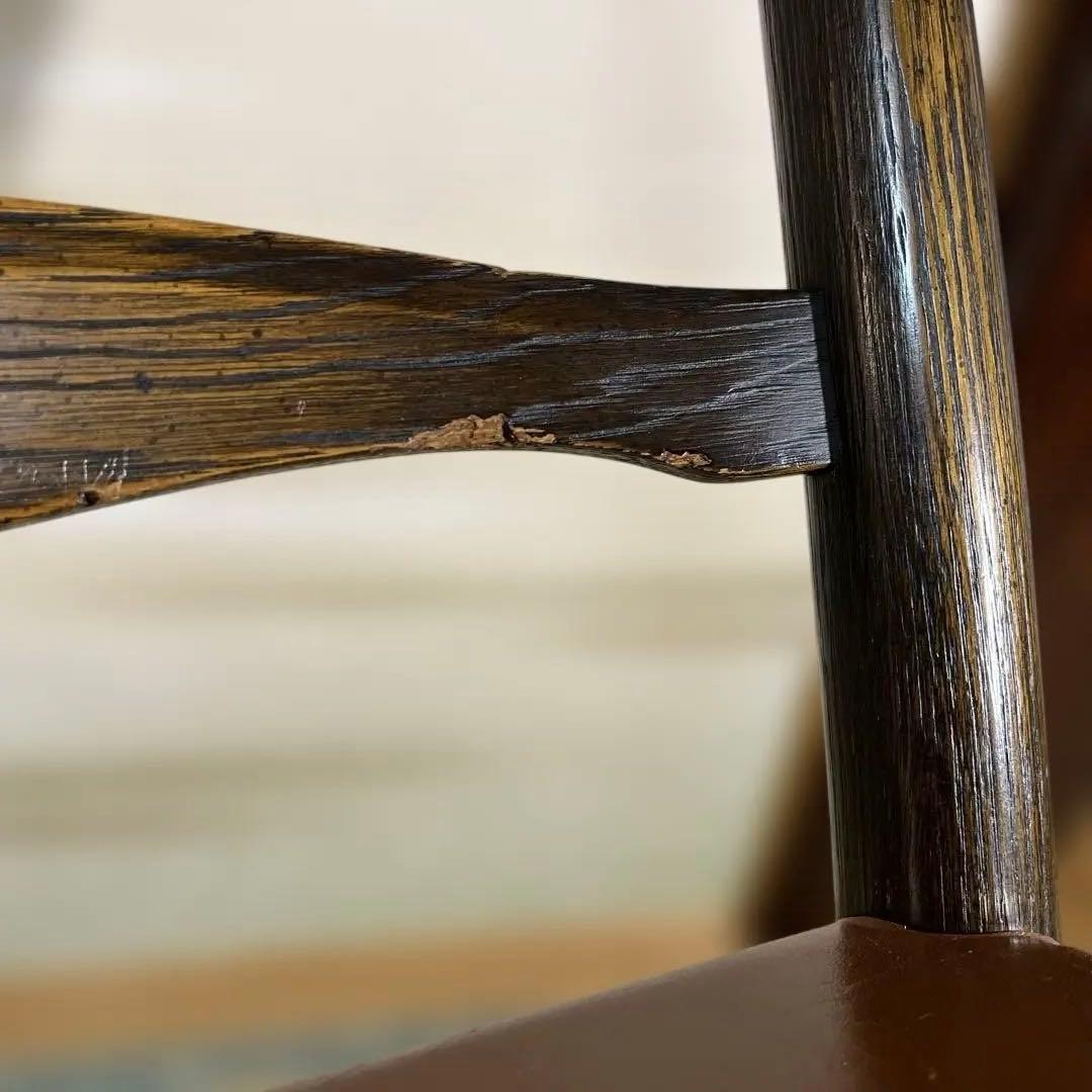 PROVINCIAL ラダーバックチェア　飛騨産業　プロヴィンシャル　革張替済