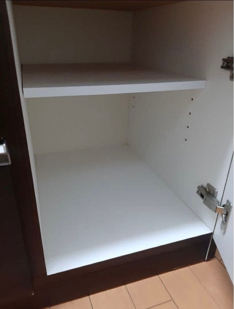 ニトリ　キッチンボード　食器棚　100㎝　ブラウン