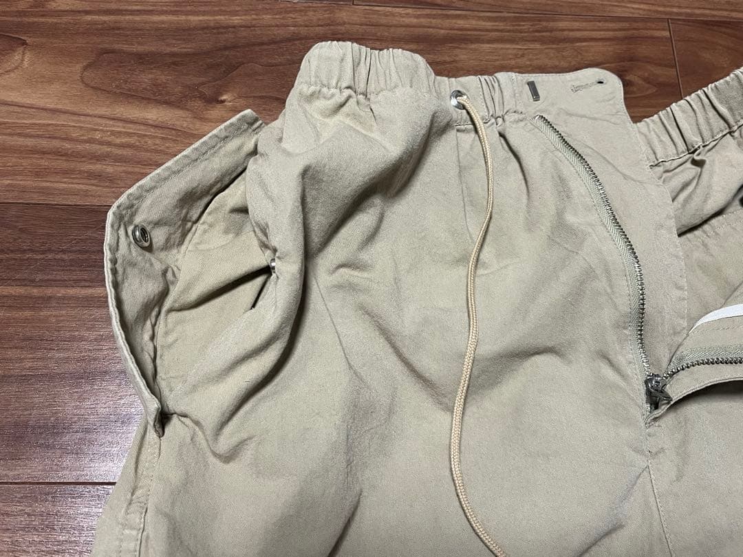 SサイズTHE SHISHIKUI PARACHUTE PANTS グレージュ