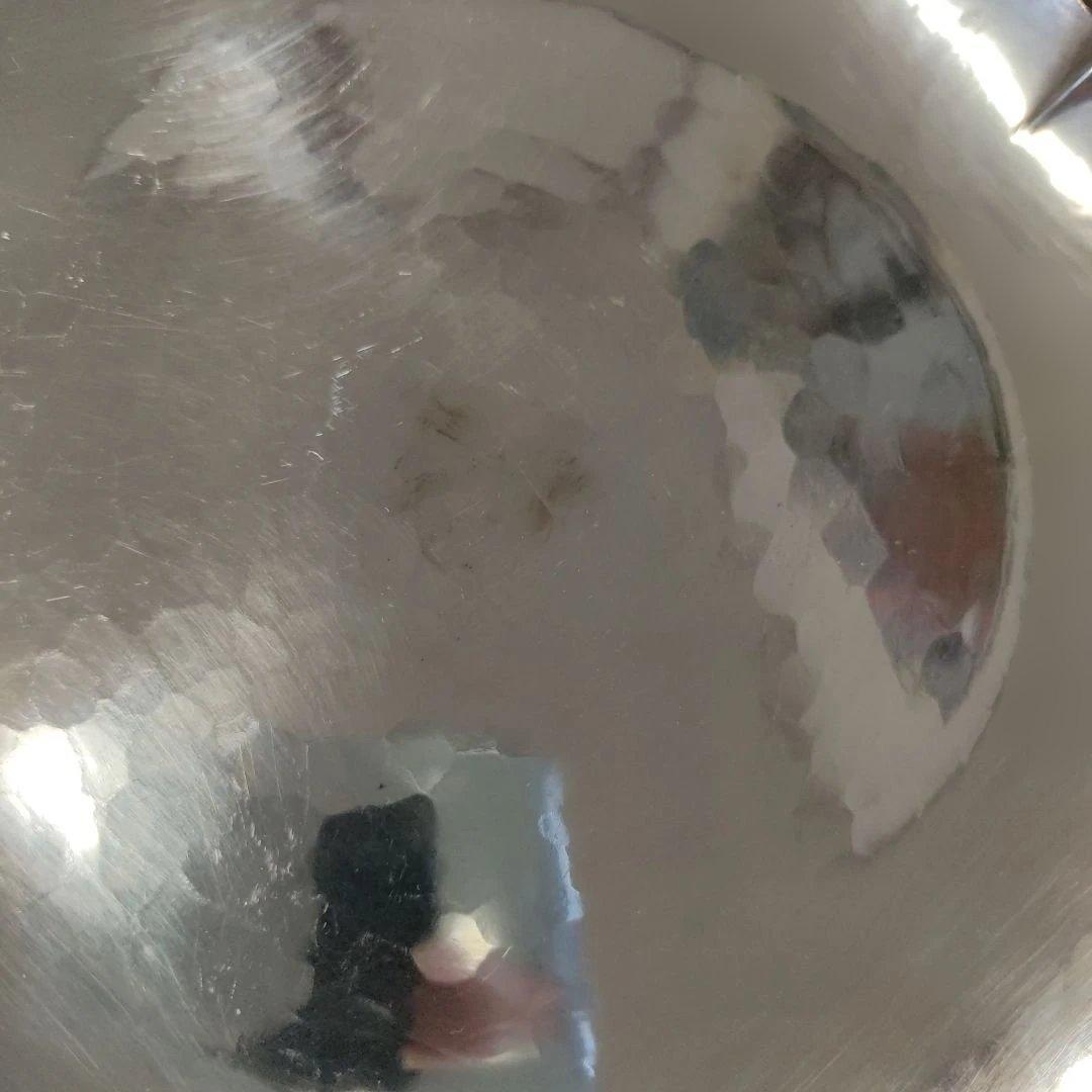 純銀。純銀盆。花形。四世　秦蔵六造。111g。茶道具。銀製品。中古品。