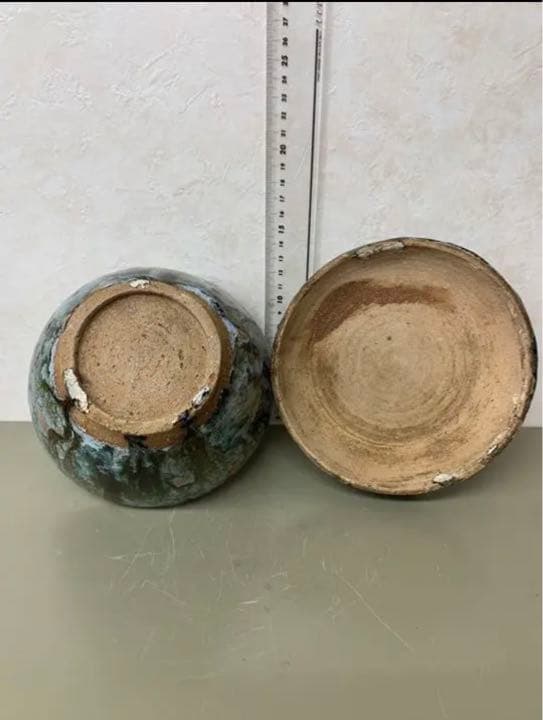 中国漢緑釉鹤文陶器　骨董　発掘品　古美術コレクション唐物　アンティーク江戸青磁