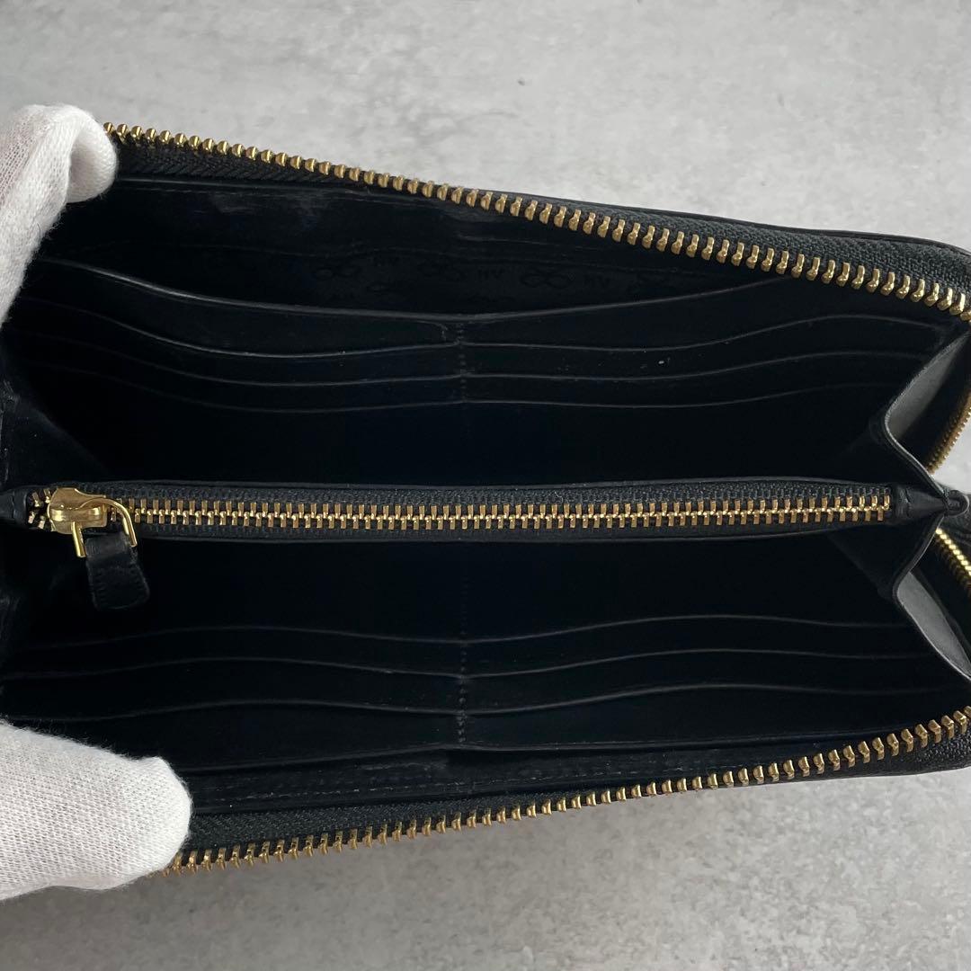 入手困難✨ アニヤハインドマーチ 長財布 ラウンドファスナー アイ eye 黒色