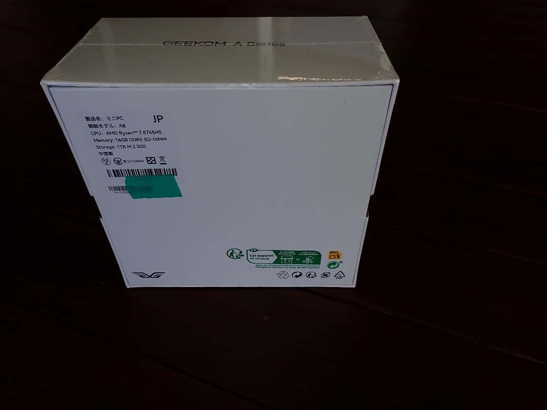 GEEKOM ミニPC A8 AMD Ryzen 7 8745HS