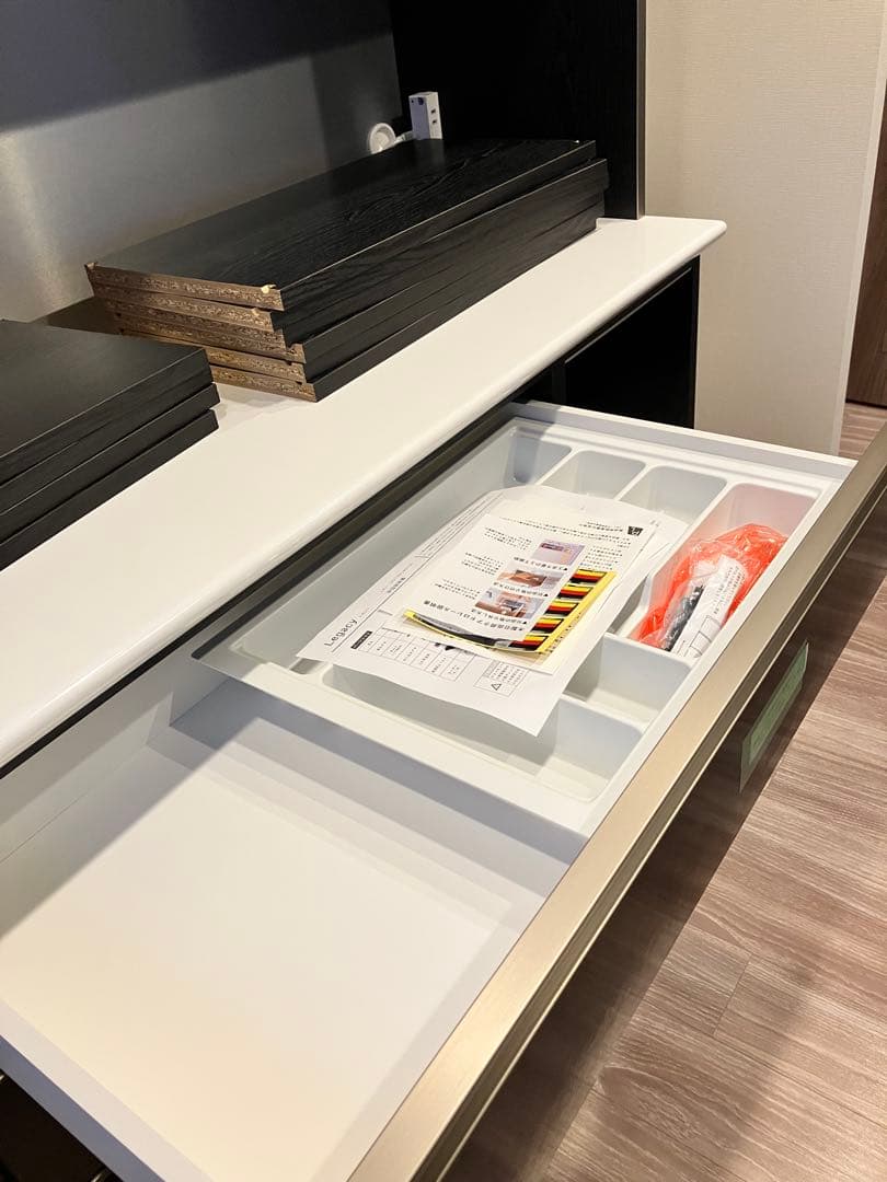 新品　ブラック　キッチン収納　食器棚　黒　150cm幅