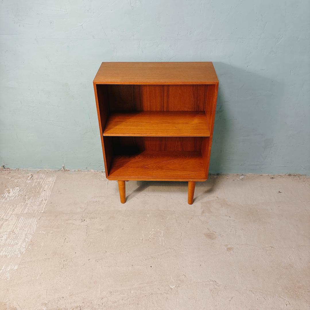 【ぱんち】デンマーク　チーク材　ブックシェルフ　北欧家具　北欧ビンテージ