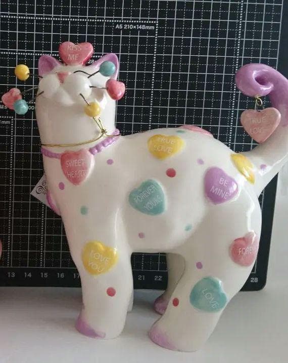 【2点セット】Amy Lacombe WhimsiClay 猫 陶器 置物