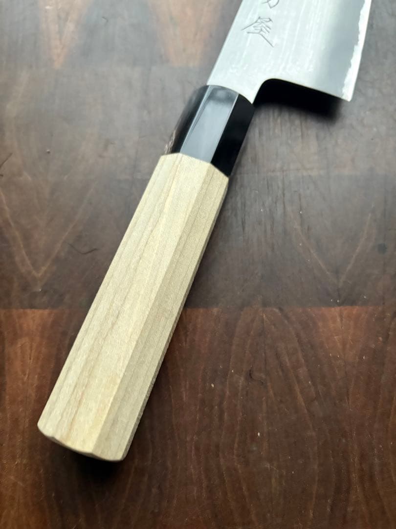 日野浦　睦　味方屋　切付　文化(三徳) 180mm 6寸　包丁　白鋼　和包丁　霞