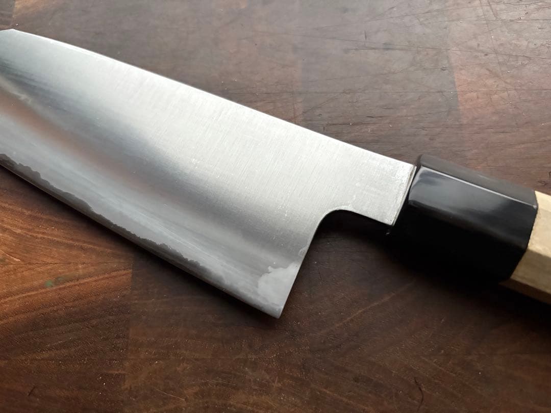 日野浦　睦　味方屋　切付　文化(三徳) 180mm 6寸　包丁　白鋼　和包丁　霞