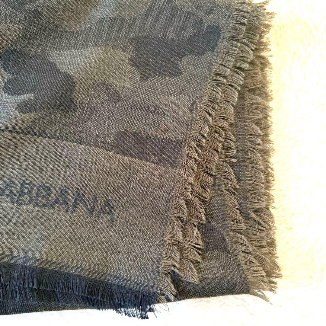 超美品　ドルチェ&ガッバーナ　ストール　イタリア製　モダール　シルク混　ロゴ