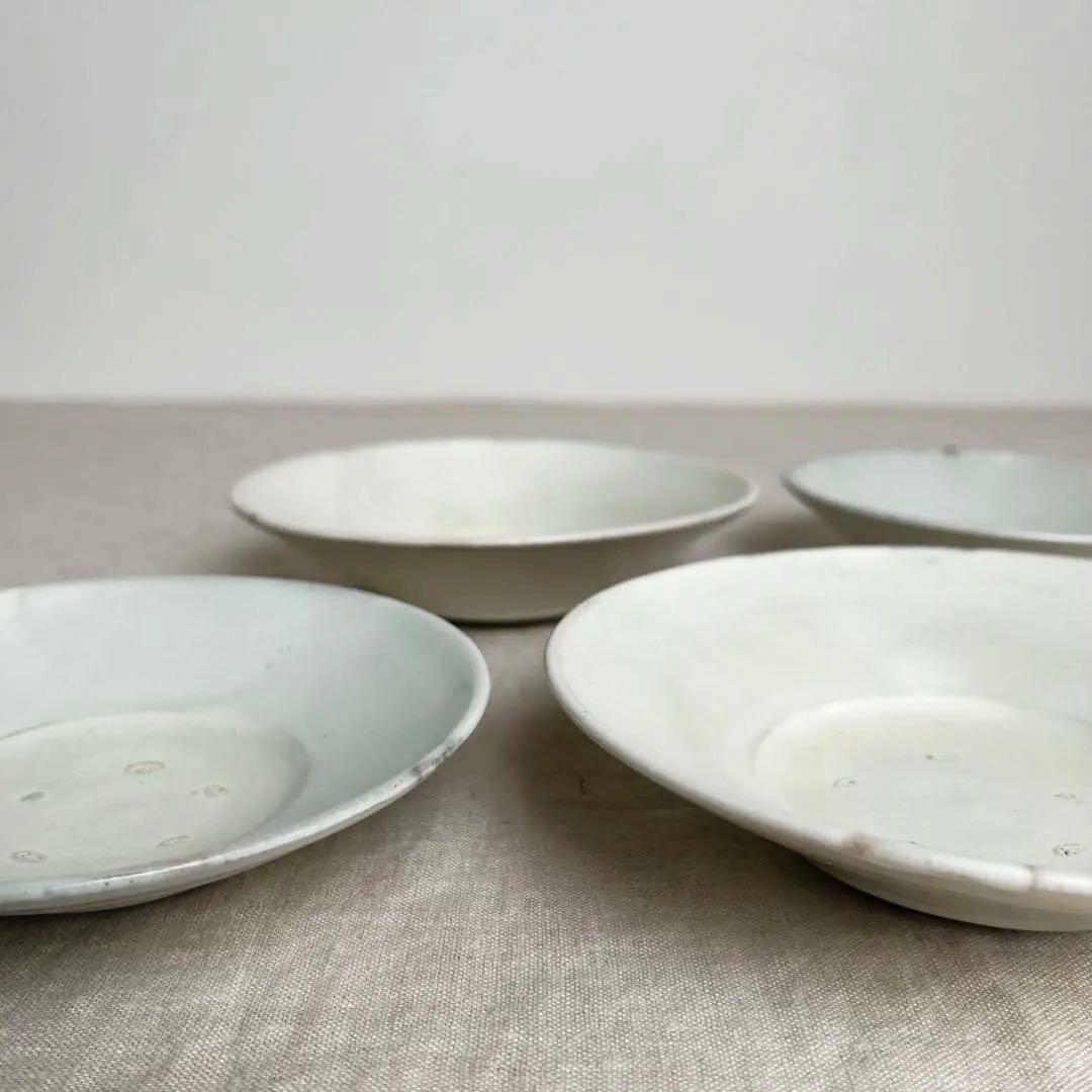 荒賀文成　粉引6寸つば皿　2枚セット