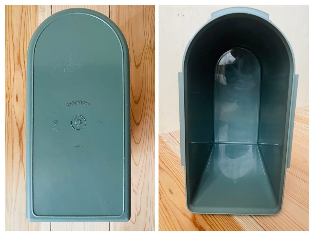 4個セット/タッパーウェア/キッチンキーパー/ライスキーパー/米びつ/深緑