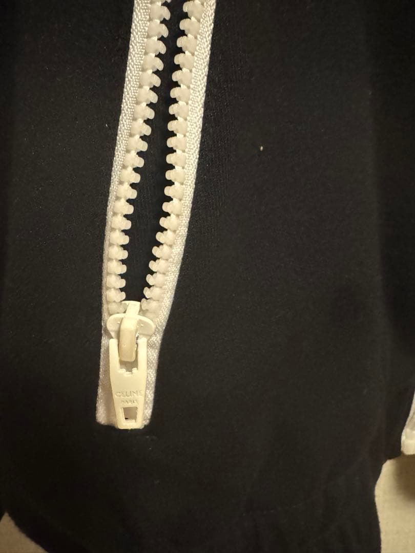 トラックジャケット　ブラック ホワイトストライプ