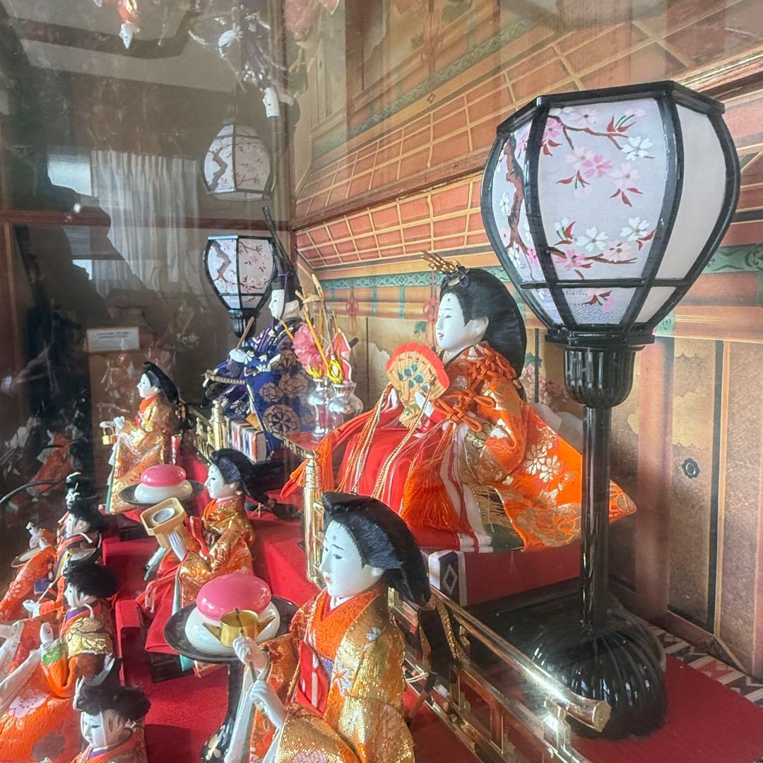 伝統的 雛人形セットガラスケース付き特製品おひなさま 親王飾りケース入三五15人