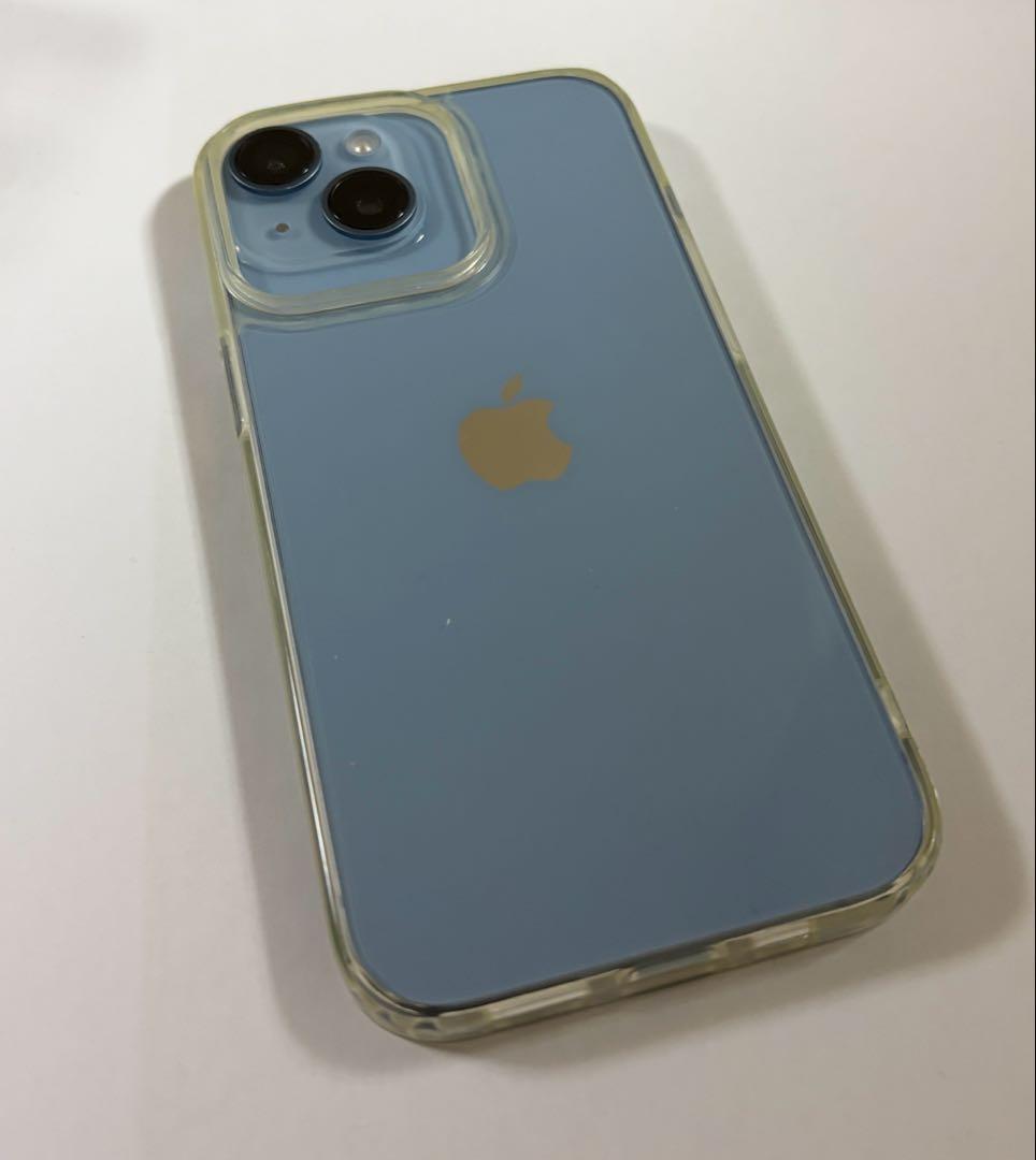 iPhone14 128GB SIMフリー ブルー 美品 ケース2個付き